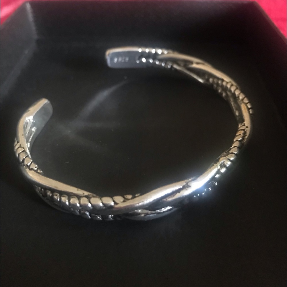 Sterling Silver Twisted Rope Cuff Bracelet - Picture 2 of 3